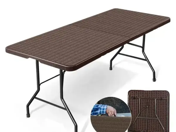 MESA PLEGABLE RECTANGULAR 180 CM ECO-RATTAN