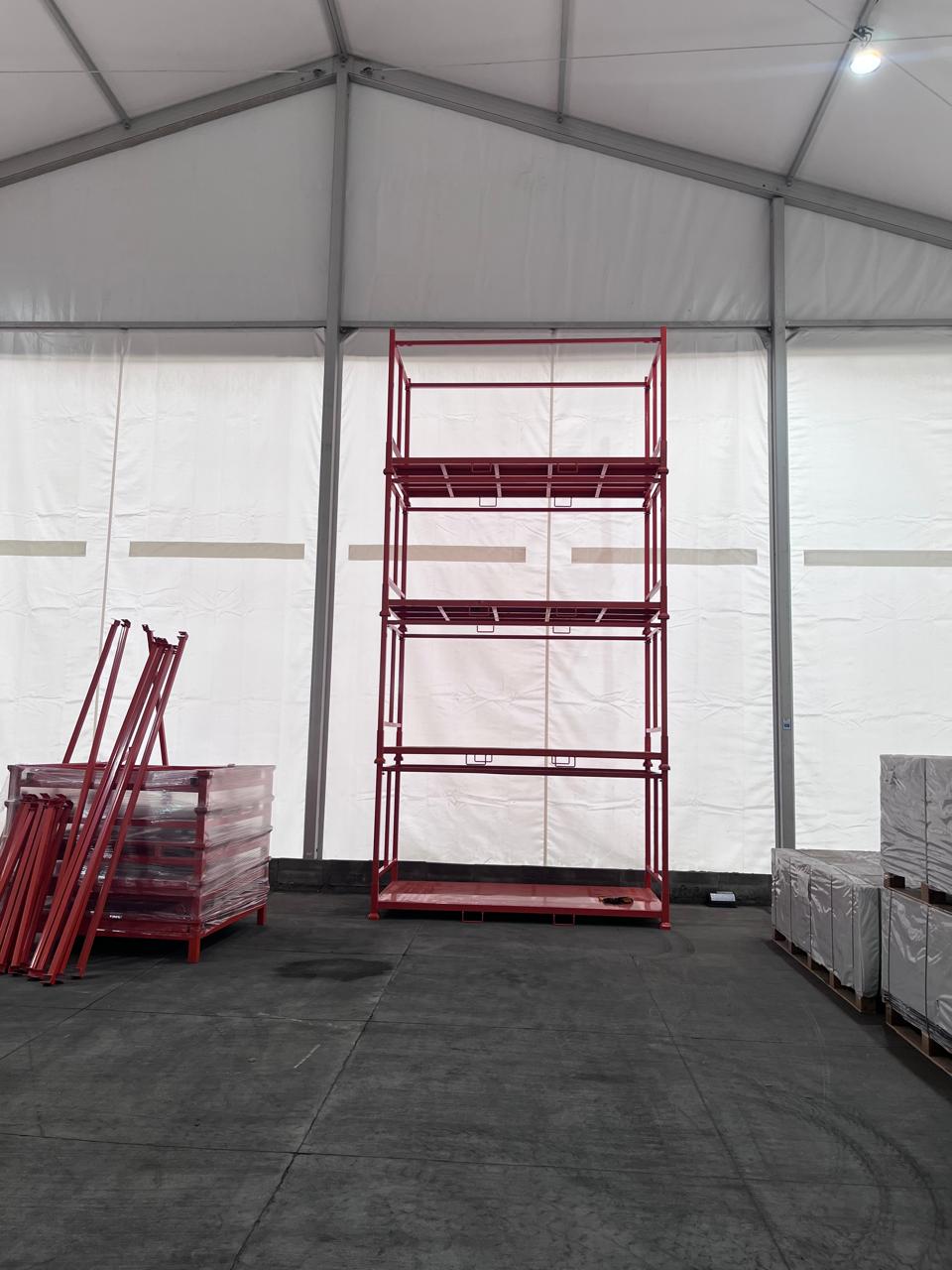 PALLET METALICO APILABLE (MAX. 4 NIVELES) PARA RACK BASE PERIMETRAL 320*120*140 CMS