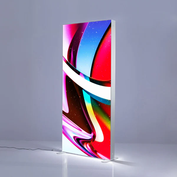 CAJA DE LUZ PERFIL ALUMINIO 6.5 CMS GRAFICA DOBLE 100*200 CMS ILUMINACION LED